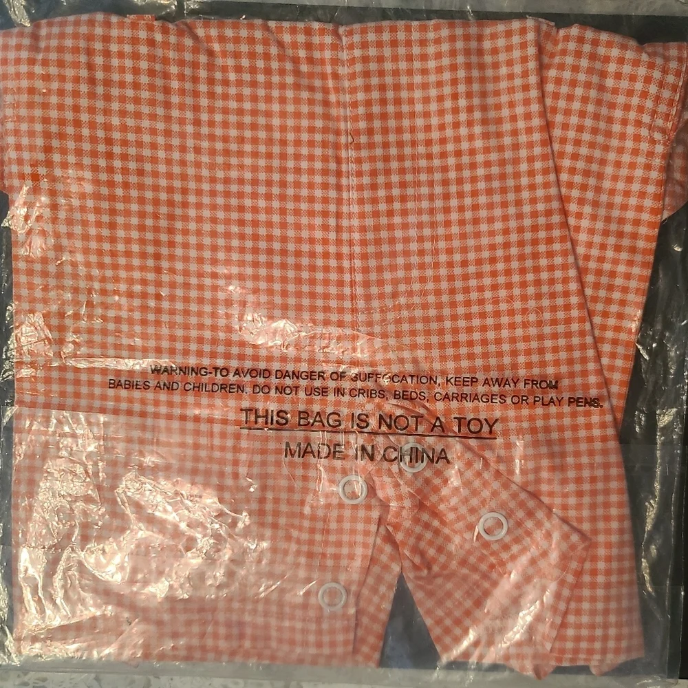 Minki Munki Gingham Overalls Infant Size 6-9 Months NEW